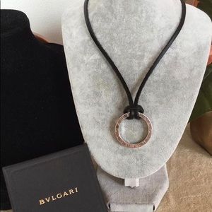 Authentic Bvlgari Leather Necklace